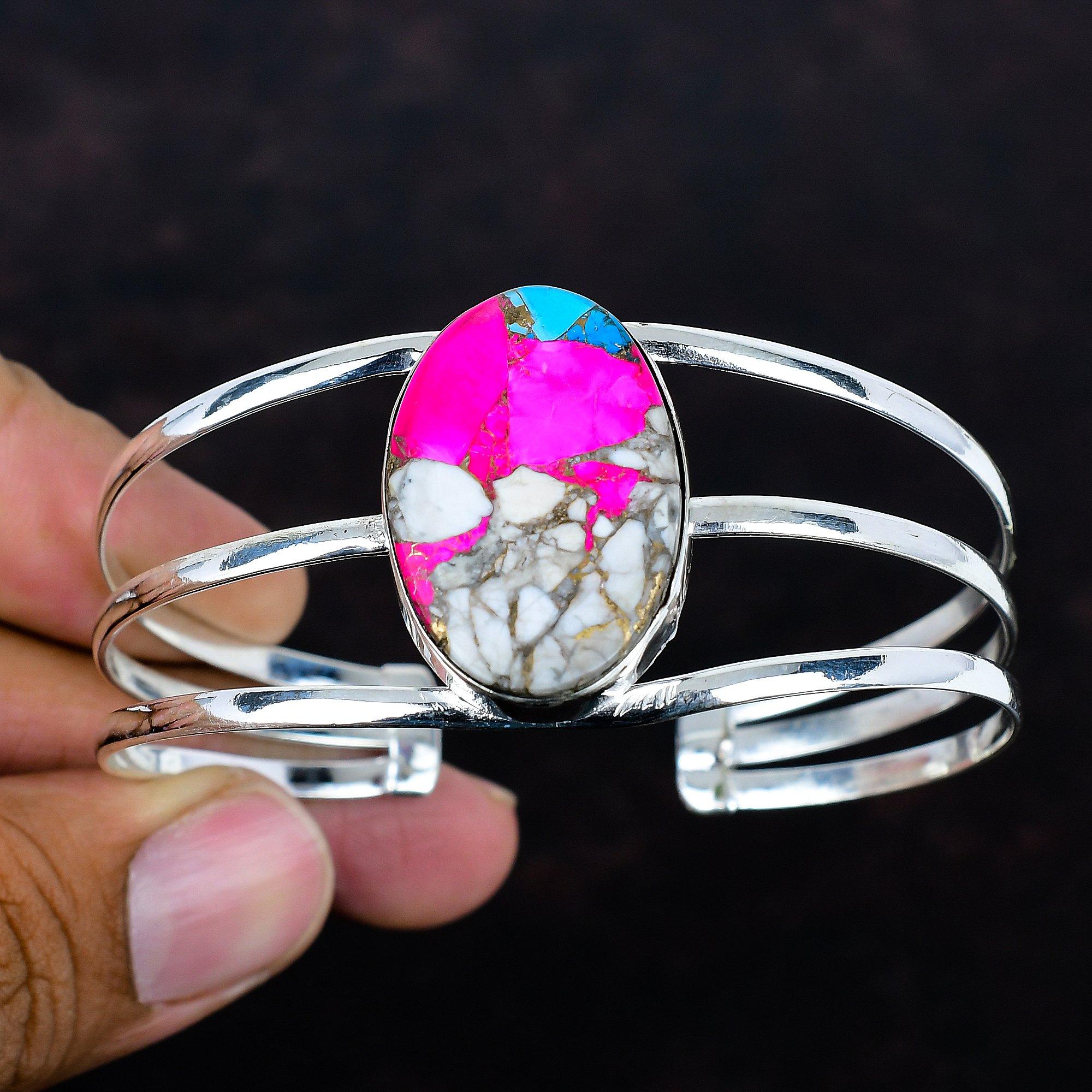 Cotton candy turquoise cuff bracelet handmade bangle gemstone jewelry 925 sterling silver cuff bracelet adjustable bangle anniversary gifts Adjustable
Cotton candy turquoise cuff bracelet handmade bangle gemstone jewelry 925 sterling silver cuff bracelet adjustable bangle anniversary gifts Adjustable
