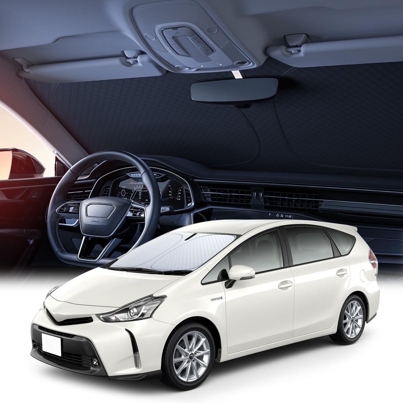 Insulation Lamicall Toyota Prius Prius 40 Car Windshield Car Sun Car Front Car Windshield Car Car Light UV UV Scratch Insulation Heat with Storage
Insulation Lamicall Toyota Prius Prius 40 Car Windshield Car Sun Car Front Car Windshield Car Car Light UV UV Scratch Insulation Heat with Storage
