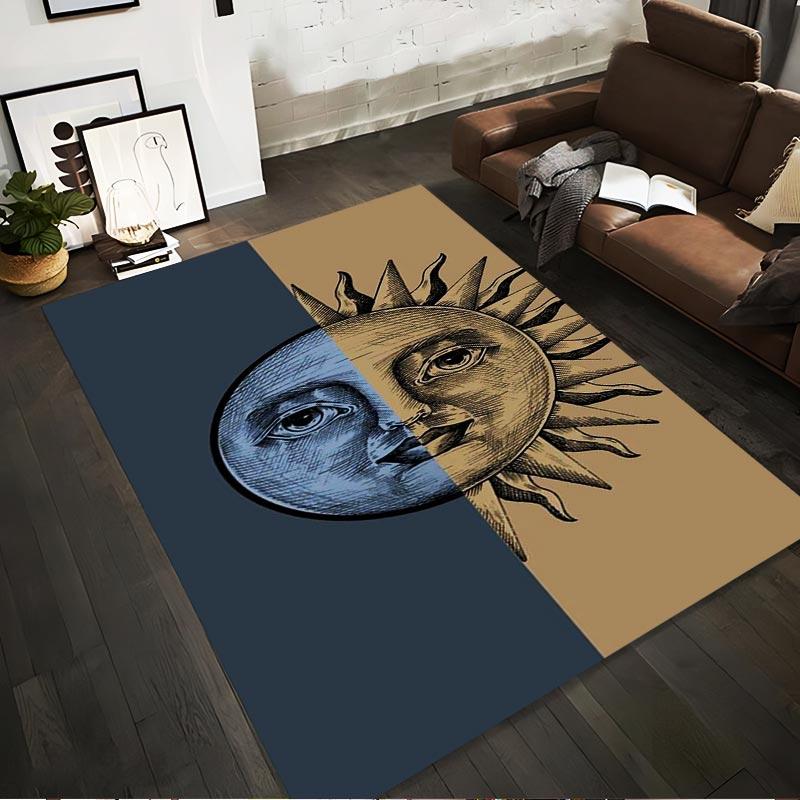 Vintage Sun and Moon Carpet, Dual Tone Blue and Beige Design Rug Suitable for use as an anti-slip for living room bedroom sofas 40x60cm( 15x23in )
Vintage Sun and Moon Carpet, Dual Tone Blue and Beige Design Rug Suitable for use as an anti-slip for living room bedroom sofas 40x60cm( 15x23in )