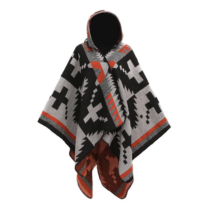 Утолщенная геометрическая тканая шапка-накидка с разрезом Новая накидка-накидка Шаль 130*150CM чёрный
Утолщенная геометрическая тканая шапка-накидка с разрезом Новая накидка-накидка Шаль 130*150CM чёрный