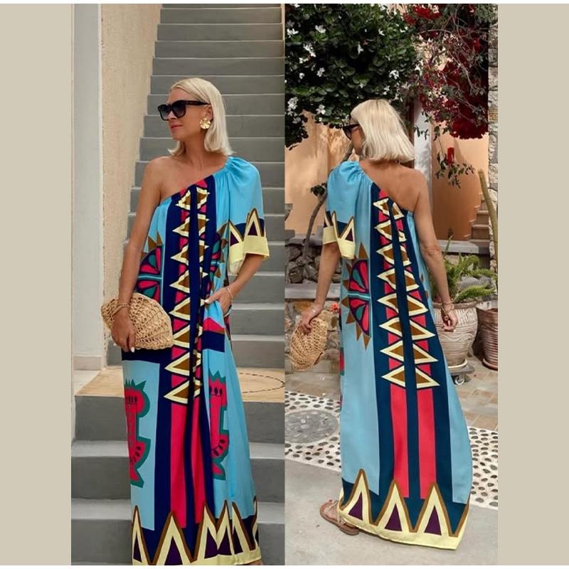 2025 Positioning Printing Diagonal Shoulder Vacation Long Skirt Ladies Dress Vacation Wind Beach Casual Fashion Long Dress XL
2025 Positioning Printing Diagonal Shoulder Vacation Long Skirt Ladies Dress Vacation Wind Beach Casual Fashion Long Dress XL