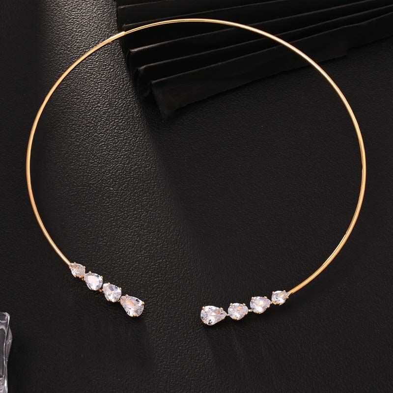 Luxury Crystal Zircon Water Drop Choker Necklace for Women 2025 New Fashion Rhinestone Teardrop Open Cuff Necklace Zircon золотий
Luxury Crystal Zircon Water Drop Choker Necklace for Women 2025 New Fashion Rhinestone Teardrop Open Cuff Necklace Zircon золотий