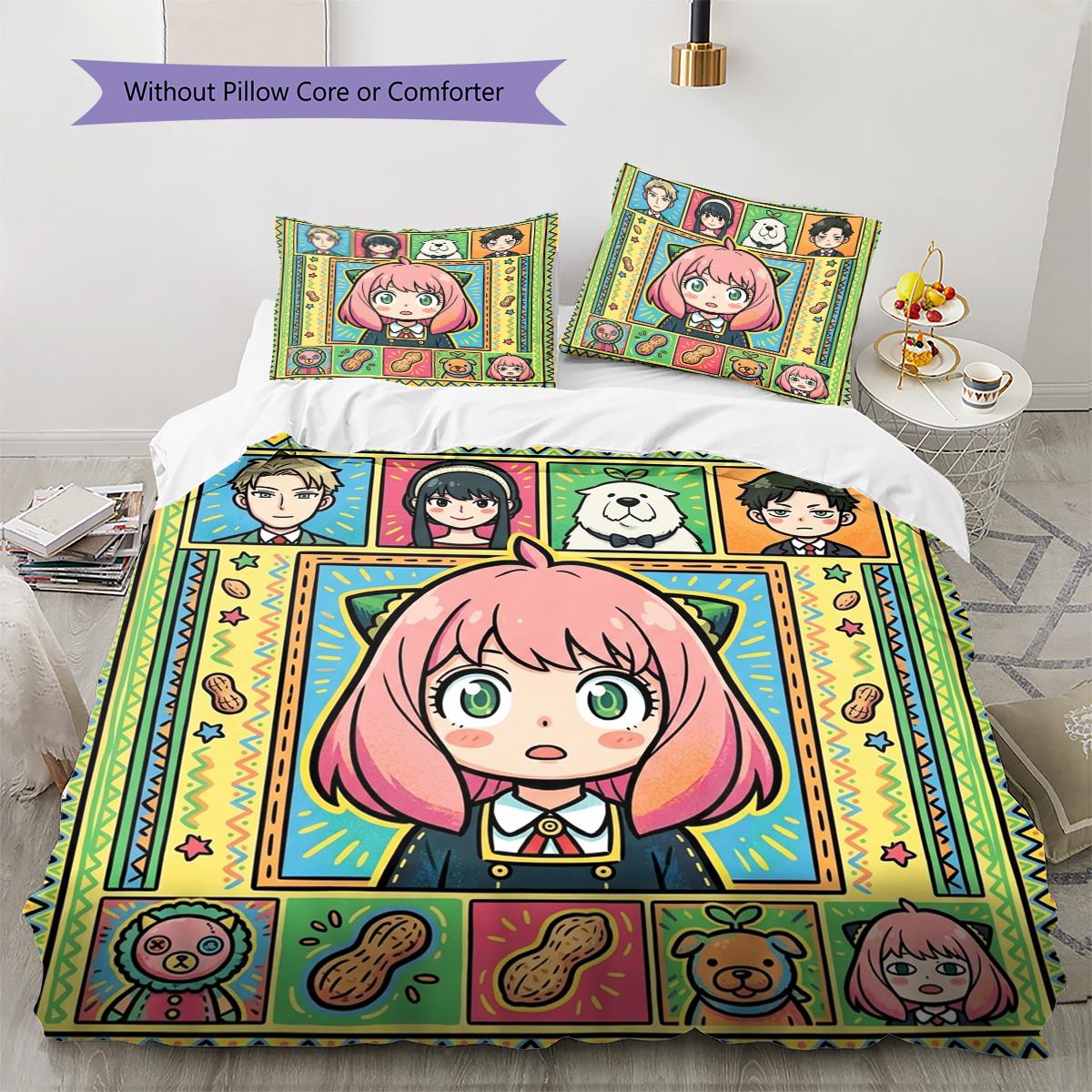 Anya Forger Pattern Bedding Quilt Set Quilt Cover Pillowcase Home Decoration Birthday Gift (1 * duvet cover + 2 * pillowcase, without core) 135x200cm
Anya Forger Pattern Bedding Quilt Set Quilt Cover Pillowcase Home Decoration Birthday Gift (1 * duvet cover + 2 * pillowcase, without core) 135x200cm