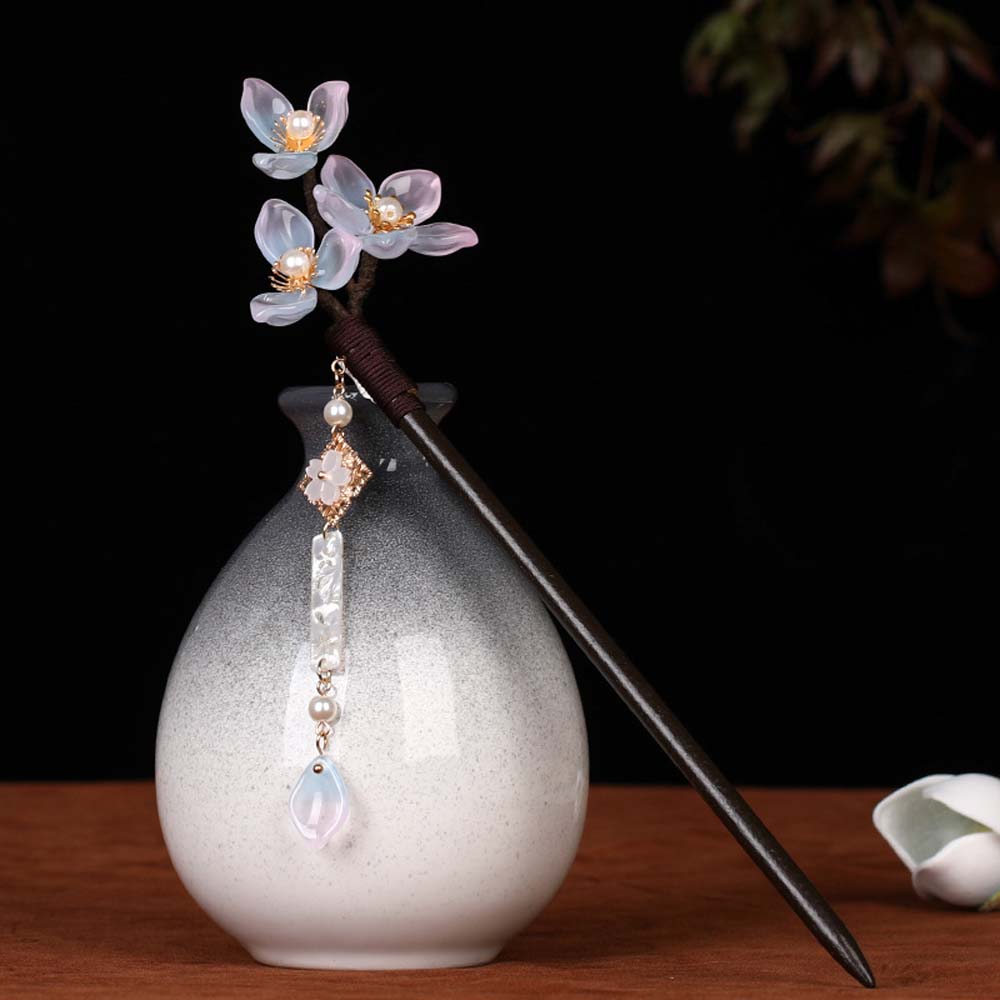 Retro Traditional Feminine Wooden Flowers Tassel Hanfu Hairpin Hair fork Hair Chopsticks Hair Stick
Retro Traditional Feminine Wooden Flowers Tassel Hanfu Hairpin Hair fork Hair Chopsticks Hair Stick