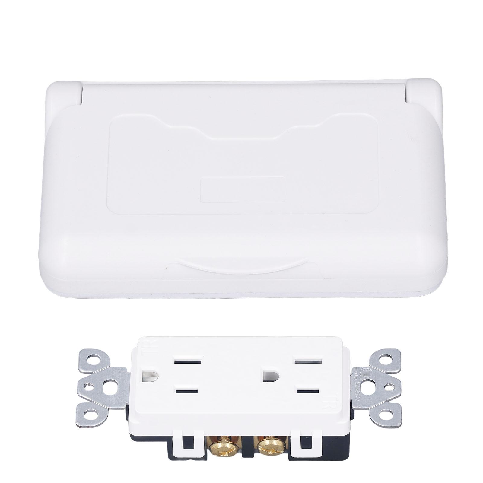 Weatherproof Outlet with Cover US Standard Power Socket Outdoor RV Electrical Receptacle 15A 125VAC
Weatherproof Outlet with Cover US Standard Power Socket Outdoor RV Electrical Receptacle 15A 125VAC