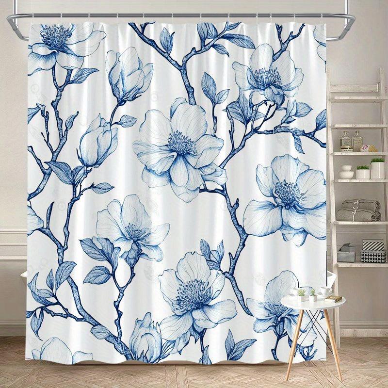 1Pc Blue Magnolia Flower Shower Curtain - Polyester Fabric, Machine Washable, Suitable For Bathroom Hotel Decoration W60H190(CM)-1 Pcs
1Pc Blue Magnolia Flower Shower Curtain - Polyester Fabric, Machine Washable, Suitable For Bathroom Hotel Decoration W60H190(CM)-1 Pcs