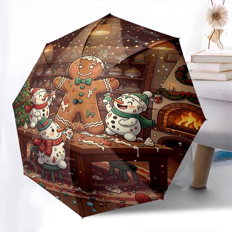 1pc Gingerbread Man Automatic Folding Umbrella, Festive Gift for Fans, Travelers & Daily Use, Portable 3-Fold Design with Iron Frame.X068
1pc Gingerbread Man Automatic Folding Umbrella, Festive Gift for Fans, Travelers & Daily Use, Portable 3-Fold Design with Iron Frame.X068