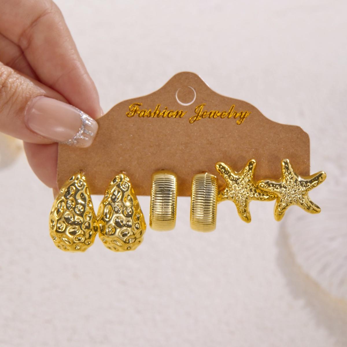 Bohemian Starfish Lava Waterdrop CCB Stud Earrings Set For Women Men Conch Shell C-shaped Earring Summer Vacation Party Zircon
Bohemian Starfish Lava Waterdrop CCB Stud Earrings Set For Women Men Conch Shell C-shaped Earring Summer Vacation Party Zircon
