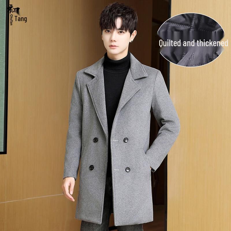 Мужское полудлинное пальто-тренч из смесовой шерсти с подкладкой 2XL
Мужское полудлинное пальто-тренч из смесовой шерсти с подкладкой 2XL