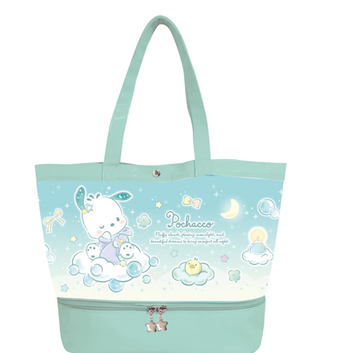 Компанія K Вінілова сумка-тоут із кишенею з персонажами Sanrio Pochacco x Ш40 x CPV6-PC В29.5 Г16.4см
Компанія K Вінілова сумка-тоут із кишенею з персонажами Sanrio Pochacco x Ш40 x CPV6-PC В29.5 Г16.4см