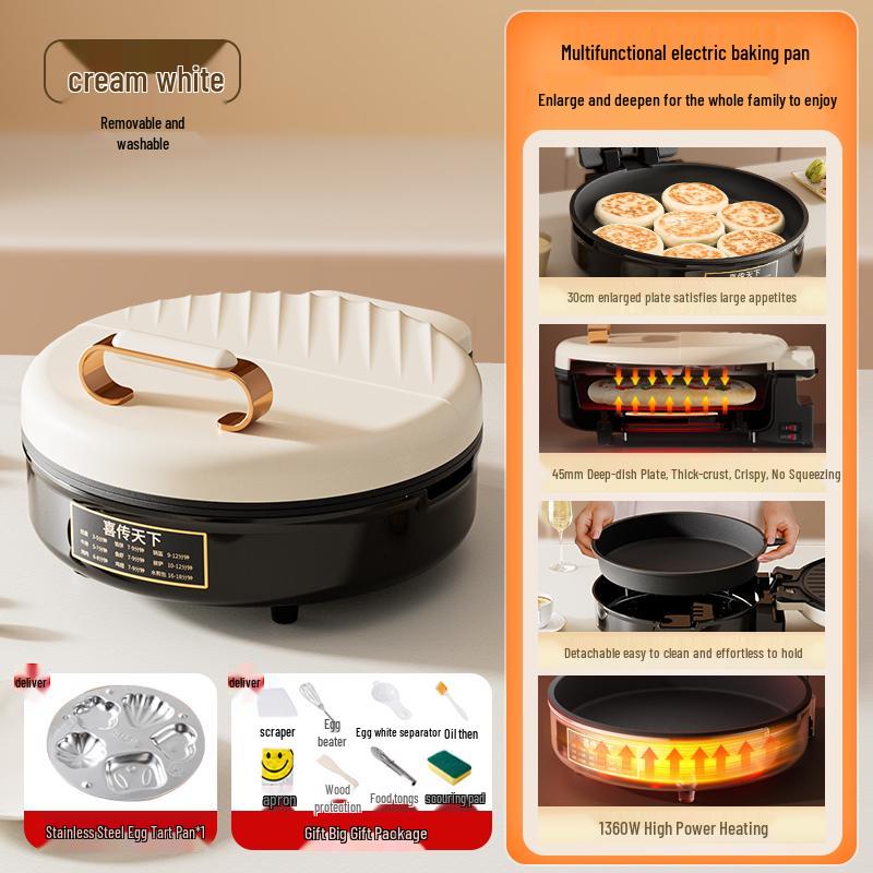 Electric Double-Sided Pancake Maker: Fully Automatic, Non-Stick Baking Pan with Power-Off Feature for Thin Pancakes
Electric Double-Sided Pancake Maker: Fully Automatic, Non-Stick Baking Pan with Power-Off Feature for Thin Pancakes