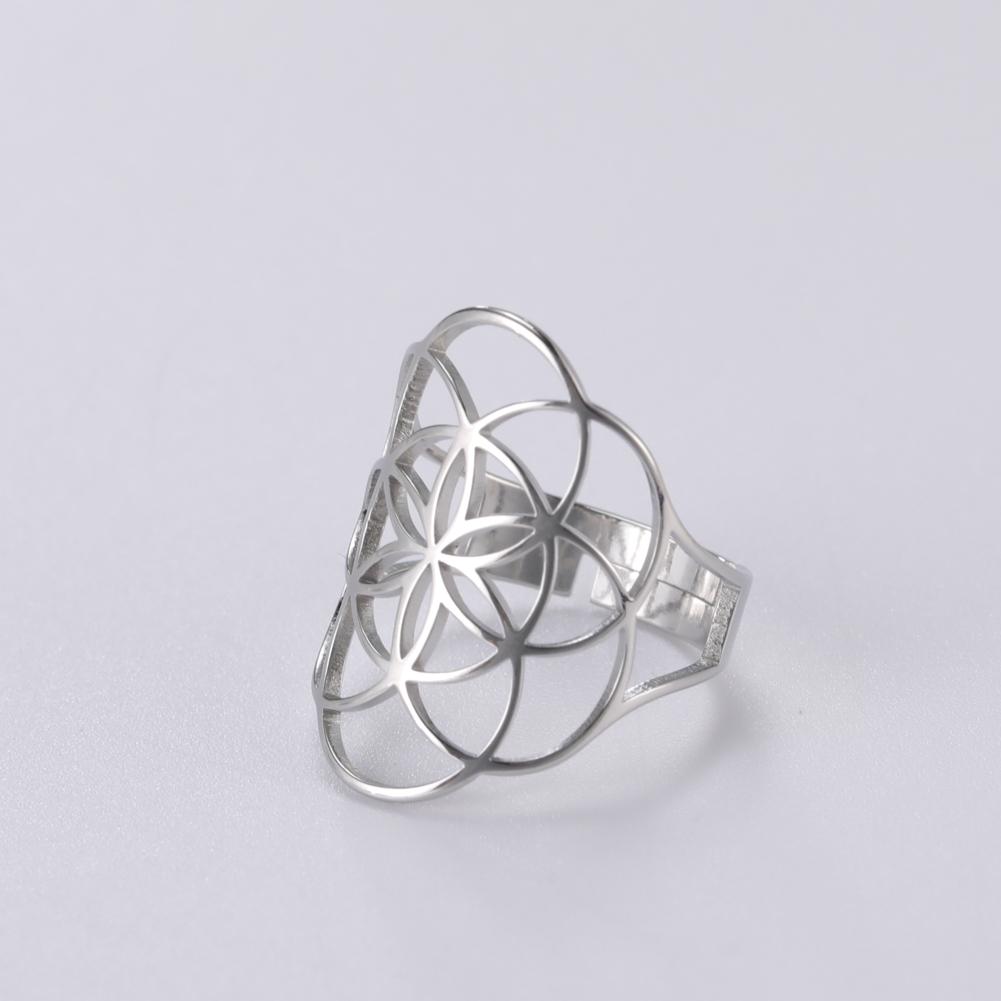 Vintage Flower of Life Adjustable Rings for Women New Viking Stainless Steel Ring Sacred Geometry Amulet Jewelry GiftLIKGREAT resizable
Vintage Flower of Life Adjustable Rings for Women New Viking Stainless Steel Ring Sacred Geometry Amulet Jewelry GiftLIKGREAT resizable