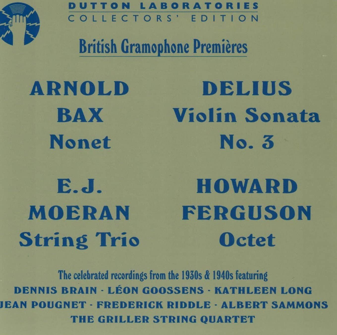 CD GRILLER QUARTET, BRAIN; ETC - British Gramophone Premiers Germany Classical Used
CD GRILLER QUARTET, BRAIN; ETC - British Gramophone Premiers Germany Classical Used