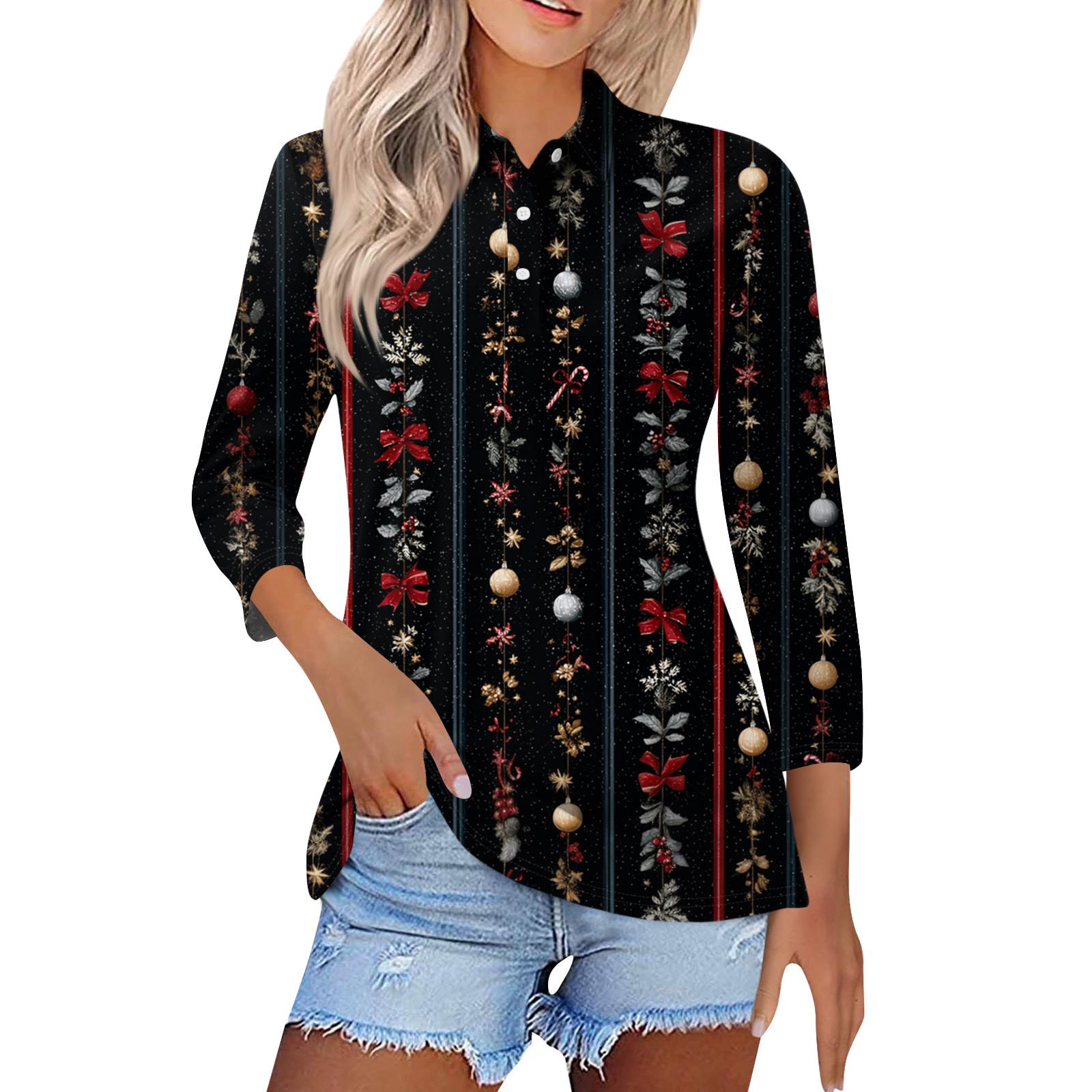 Women s Fashion Casual Button 3/4 Sleeve Vintage Print Lapel Top L чорний
Women s Fashion Casual Button 3/4 Sleeve Vintage Print Lapel Top L чорний