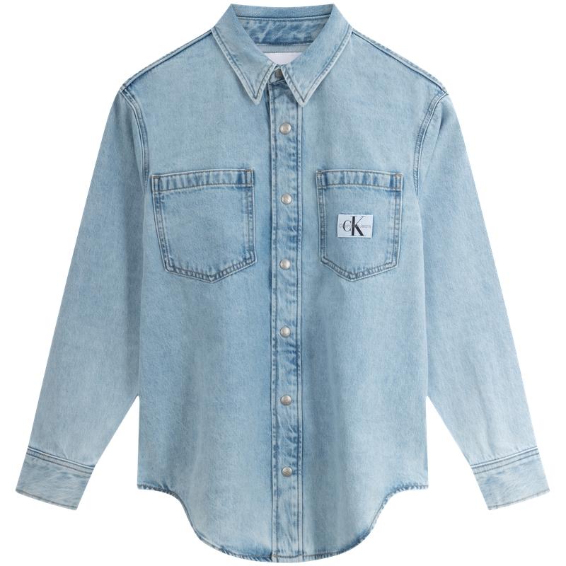 Calvin Klein Minimalist Label Patch Pocket Vintage Loose Cotton Shirt Women shirts Light-Blue J223472 XS
Calvin Klein Minimalist Label Patch Pocket Vintage Loose Cotton Shirt Women shirts Light-Blue J223472 XS