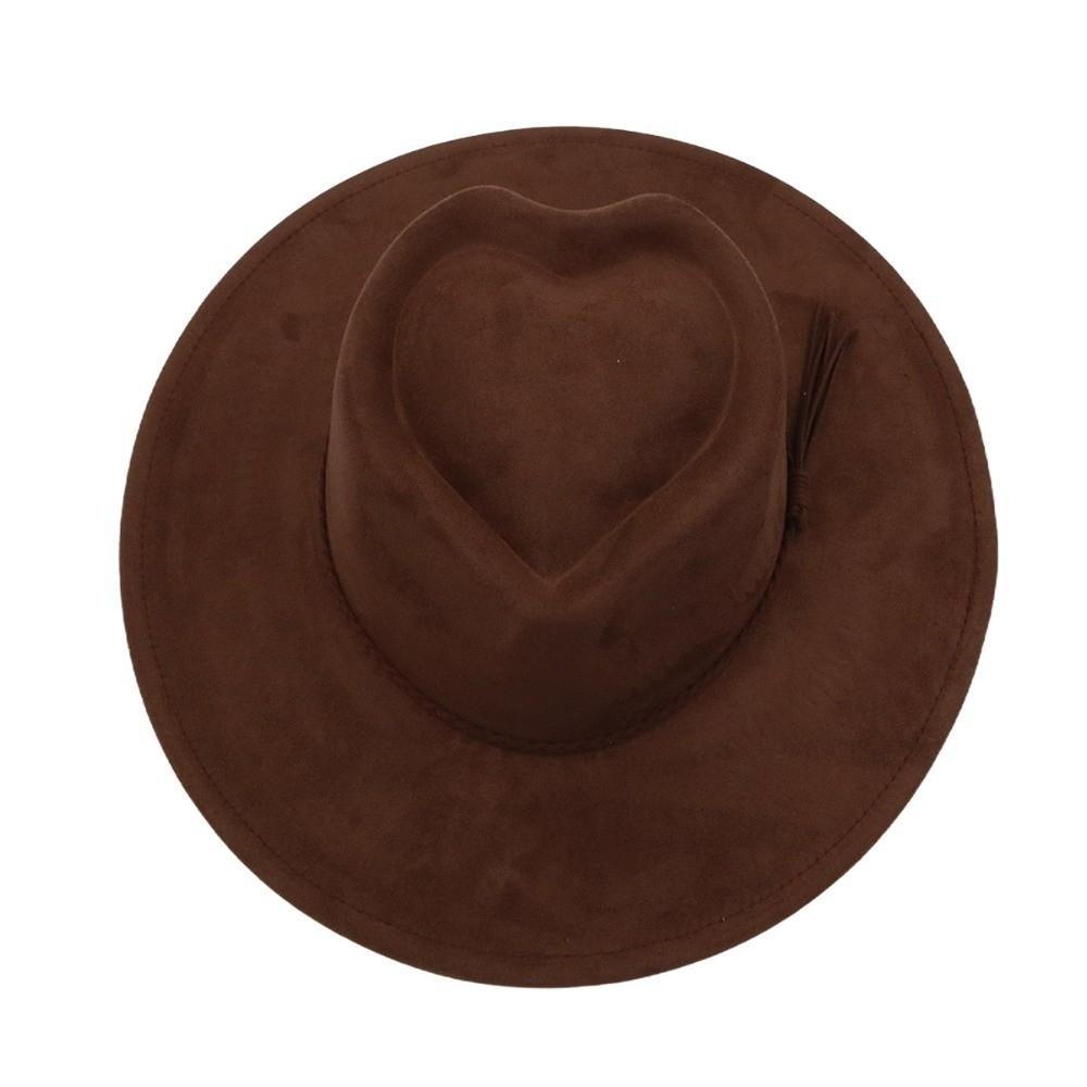 Heart Design Vegan Suede Hat Wide Brim Panama Hat Classical Fedora Hat
Heart Design Vegan Suede Hat Wide Brim Panama Hat Classical Fedora Hat