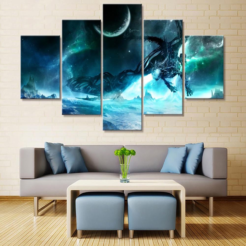 5 Panels Canvas Wall Arts Lich King Dragon Game Poster Painting Living Room Modern Home Decoration Bedroom Picture Print Framed 20x35 20x45 20x55cm
5 Panels Canvas Wall Arts Lich King Dragon Game Poster Painting Living Room Modern Home Decoration Bedroom Picture Print Framed 20x35 20x45 20x55cm