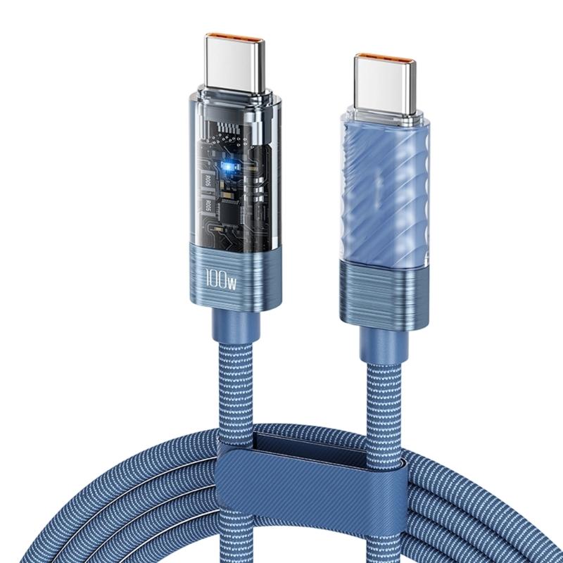 Intelligent Auto Power Off 100W USB C to USB C Charging Cable Clear Views Aluminum PVC Construction 1m
Intelligent Auto Power Off 100W USB C to USB C Charging Cable Clear Views Aluminum PVC Construction 1m