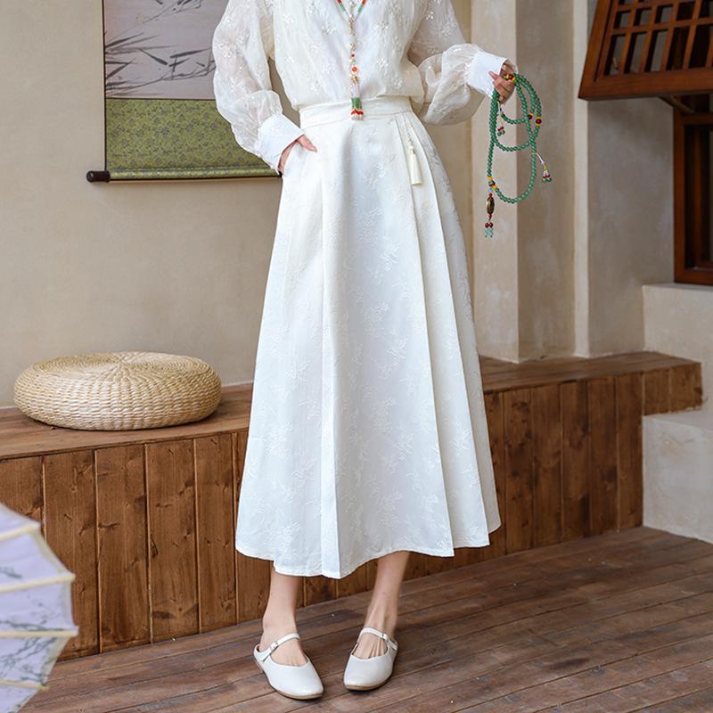 Women s Chinese Style Spring/Summer Hanfu-Inspired Skirt with Tassel Pendant and Elastic Waist L
Women s Chinese Style Spring/Summer Hanfu-Inspired Skirt with Tassel Pendant and Elastic Waist L