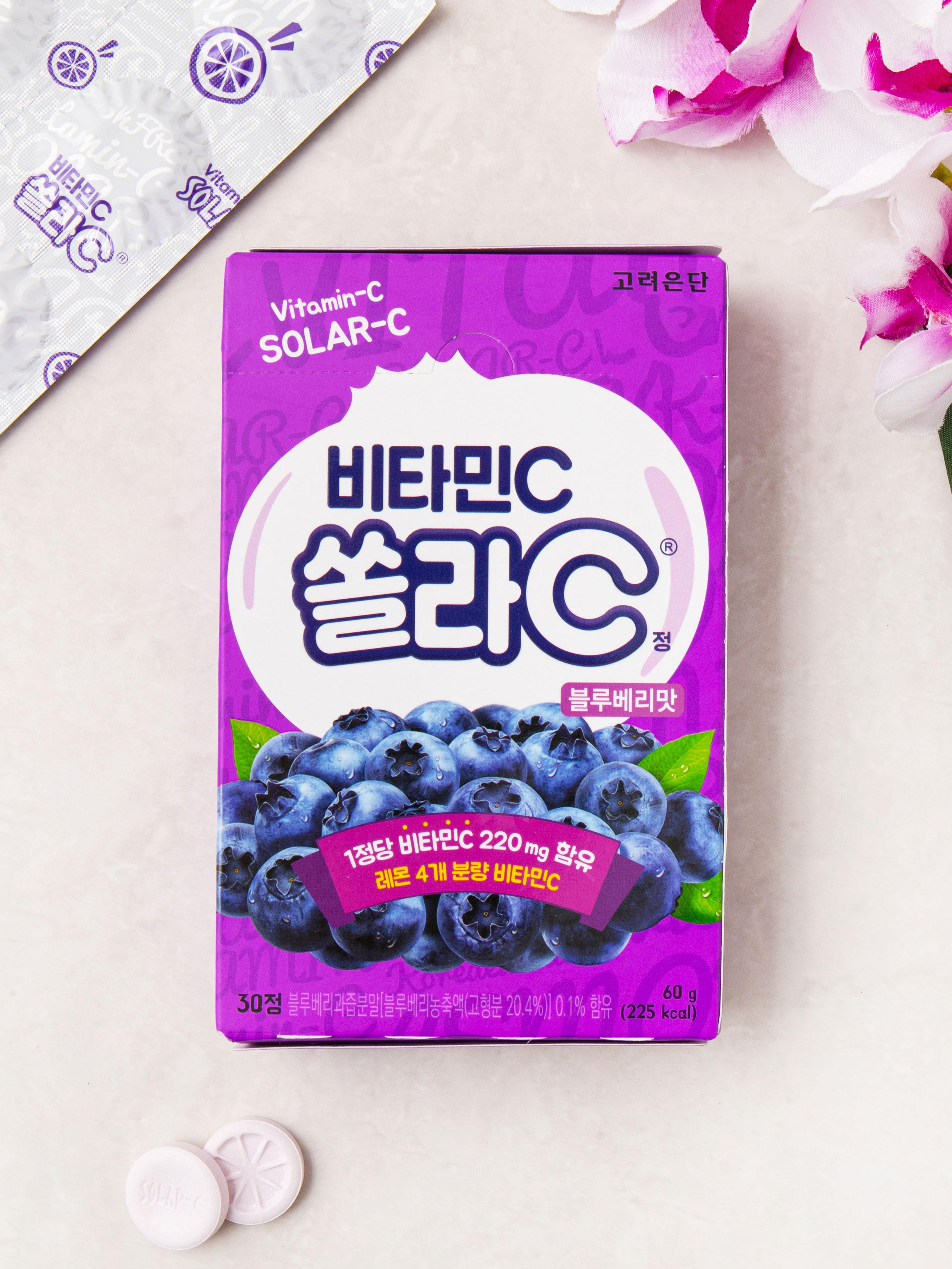 Sola C Blueberry Flavor Vitamin C Chewable Tablets (30 Count) 1ea
Sola C Blueberry Flavor Vitamin C Chewable Tablets (30 Count) 1ea