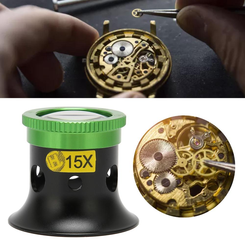 High Hardness Watchmaker Loupe Sapphire Glass Jewelry Magnifier Eye Loupe Rocks Analysis 15X
High Hardness Watchmaker Loupe Sapphire Glass Jewelry Magnifier Eye Loupe Rocks Analysis 15X