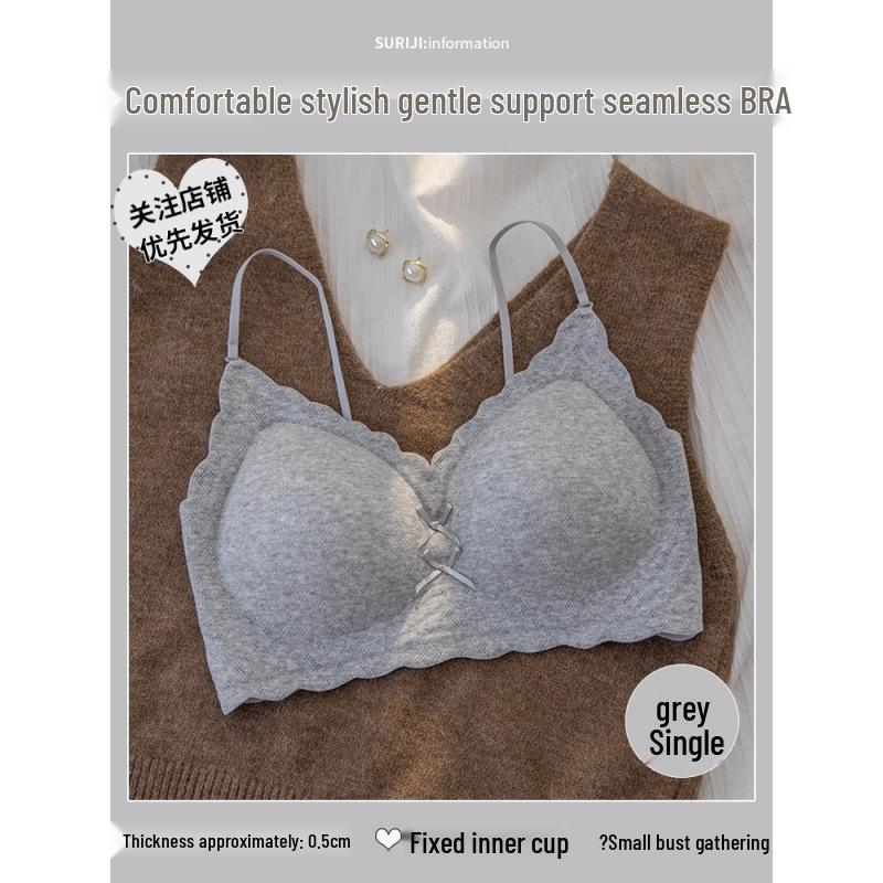 Seamless Wave Edge Halter Bra: Women s Small Bust Lift, Side Support, Anti-Sagging, Wireless Design M сірий колір
Seamless Wave Edge Halter Bra: Women s Small Bust Lift, Side Support, Anti-Sagging, Wireless Design M сірий колір