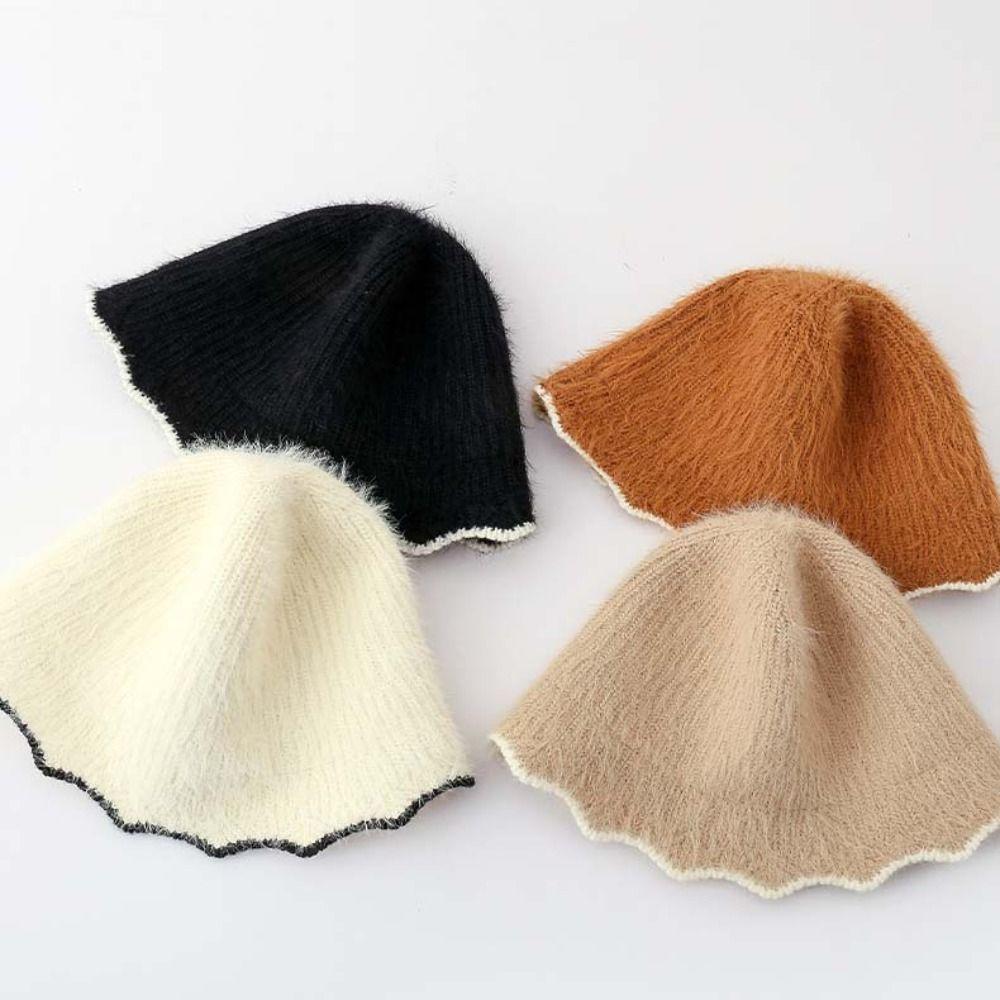 Face Revealing Small Plush Fisherman Hat Knitted Bucket Hat Sweet Knitted Hat Summer чорний
Face Revealing Small Plush Fisherman Hat Knitted Bucket Hat Sweet Knitted Hat Summer чорний