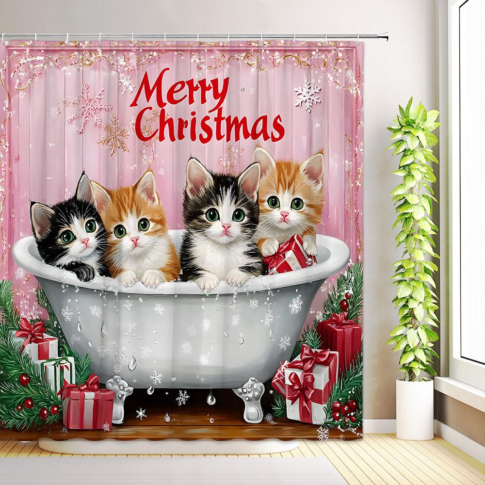 Christmas Cute Snowman Shower Curtains Santa Claus Winter Snowflake Snow Scenery Cedar Reindeer Xmas Bathroom Decor With Hooks 35x70inch-90x180cm
Christmas Cute Snowman Shower Curtains Santa Claus Winter Snowflake Snow Scenery Cedar Reindeer Xmas Bathroom Decor With Hooks 35x70inch-90x180cm