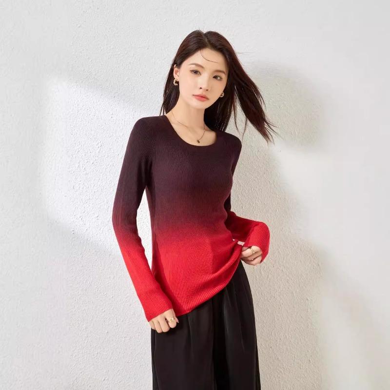 Женский осенний свитер с плавным изменением цвета, новый вязаный свитер из шелка и шерсти с базовой футболкой, пуловер с круглым вырезом 120 (110-67.5 kg) красный
Женский осенний свитер с плавным изменением цвета, новый вязаный свитер из шелка и шерсти с базовой футболкой, пуловер с круглым вырезом 120 (110-67.5 kg) красный