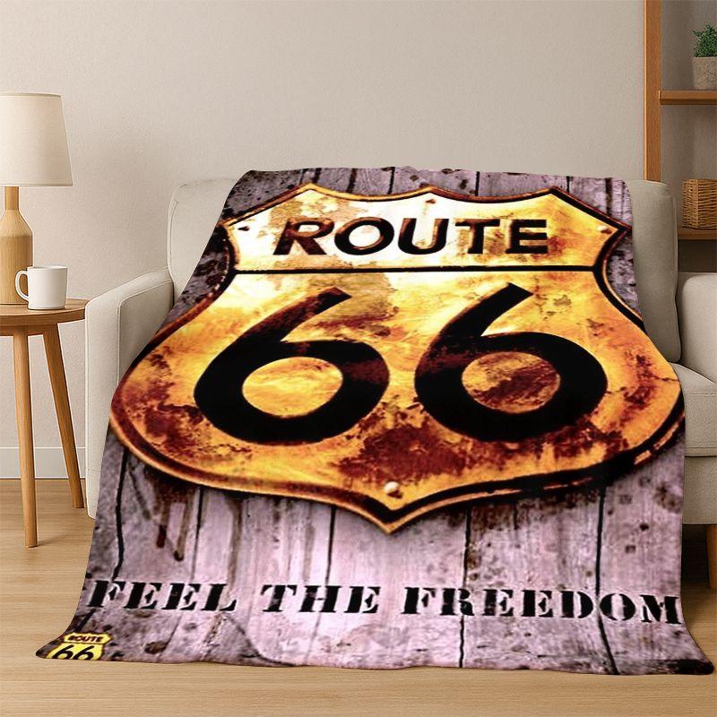 Retro Route66 America Mother Road Sign Flannel Blanket Soft Warm Throw Blanket for Bedroom Living Room Bed Travel Camping Picnic 75x90cm
Retro Route66 America Mother Road Sign Flannel Blanket Soft Warm Throw Blanket for Bedroom Living Room Bed Travel Camping Picnic 75x90cm