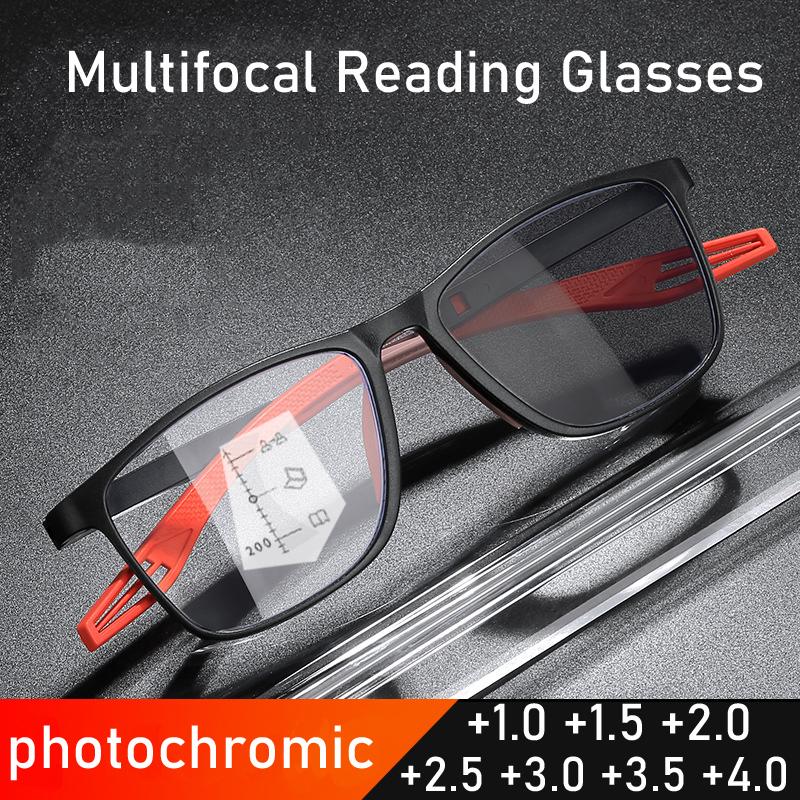 New Color Changing Progressive Multifocal Reading Glasses TR90 Sports Photochromic Eyewear Finished Prescription Bifocal Glasses
New Color Changing Progressive Multifocal Reading Glasses TR90 Sports Photochromic Eyewear Finished Prescription Bifocal Glasses