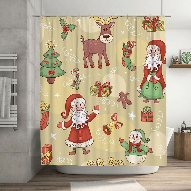 Tu Christmas Shower Curtain Santa Claus Reindeer Snowflakes Holiday Festive Bathroom Decor Waterproof Xmas Pattern Backdrop W60H190(CM)-1 Pcs
Tu Christmas Shower Curtain Santa Claus Reindeer Snowflakes Holiday Festive Bathroom Decor Waterproof Xmas Pattern Backdrop W60H190(CM)-1 Pcs