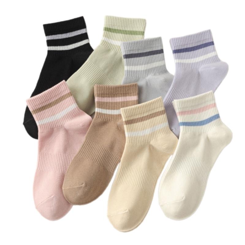 8 Pairs Women Girls Cotton Ankle Socks Aesthetic Colorful Stripe Short Tube Socks for Sports Running Work Casual Wear 1
8 Pairs Women Girls Cotton Ankle Socks Aesthetic Colorful Stripe Short Tube Socks for Sports Running Work Casual Wear 1