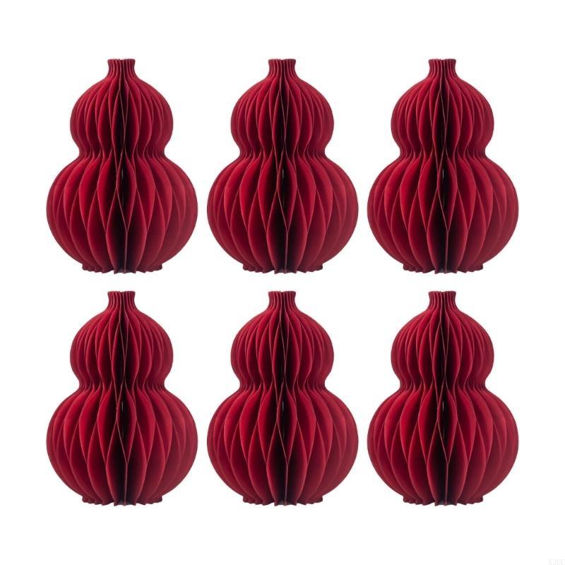 Pack of 6 Elegant Gourd Chinese Lanterns for New Year Portable Hanging Decorations Assorted Sizes Hanging Festiva Decors X3UC
Pack of 6 Elegant Gourd Chinese Lanterns for New Year Portable Hanging Decorations Assorted Sizes Hanging Festiva Decors X3UC