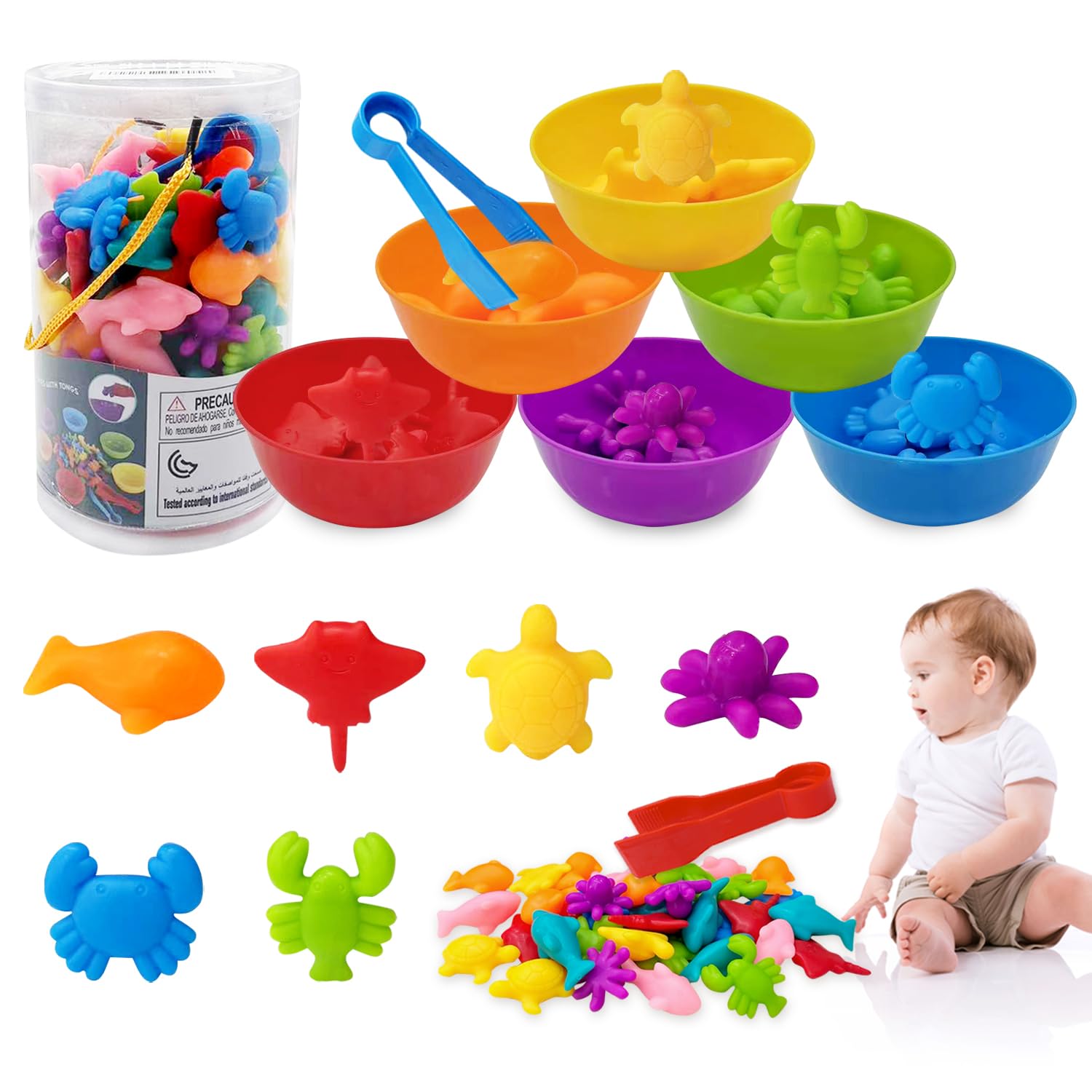 Counting Animal Matching Games Color Sorting Toys with Bowls Preschool Learning Activities for Math Montessori Kids Sensory Toys
Counting Animal Matching Games Color Sorting Toys with Bowls Preschool Learning Activities for Math Montessori Kids Sensory Toys