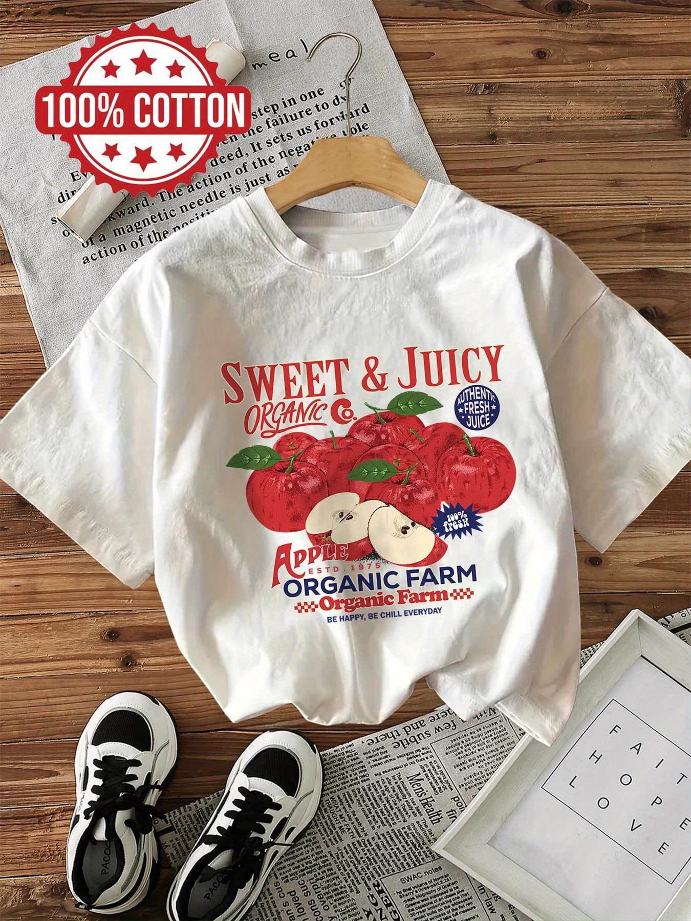 Vintage Apple Sweet Farm Graphic Tops Vintage Cotton Women TShirt Casual Oneck Short Sleeve Tee Retro Style Female Clothing 2XL
Vintage Apple Sweet Farm Graphic Tops Vintage Cotton Women TShirt Casual Oneck Short Sleeve Tee Retro Style Female Clothing 2XL
