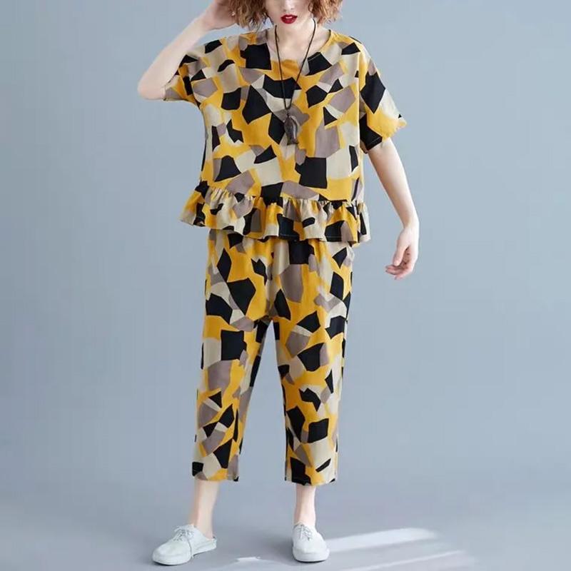 2 предмета Летний костюм Женский футболка брюки Двойка Удобный Топ с коротким рукавом и Длинные брюки Свободный Повседневный костюм M
2 предмета Летний костюм Женский футболка брюки Двойка Удобный Топ с коротким рукавом и Длинные брюки Свободный Повседневный костюм M