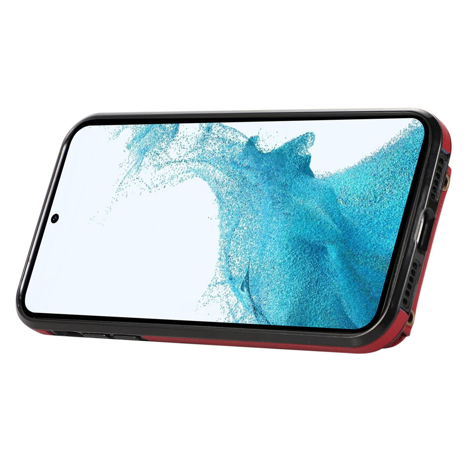 For Samsung Galaxy S21 4G/5G Case Kickstand TPU+PU Leather Slim-Fit Mobile Phone Cover Red
For Samsung Galaxy S21 4G/5G Case Kickstand TPU+PU Leather Slim-Fit Mobile Phone Cover Red