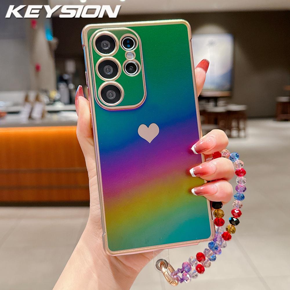 KEYSION Gradient Colorful Phone Case for Samsung Galaxy S21 S22 S23 S24 S25 S26 Ultra S26+ S25 FE Shockproof Back Cover With Crystal Bracelet for Galaxy S21 FE
KEYSION Gradient Colorful Phone Case for Samsung Galaxy S21 S22 S23 S24 S25 S26 Ultra S26+ S25 FE Shockproof Back Cover With Crystal Bracelet for Galaxy S21 FE