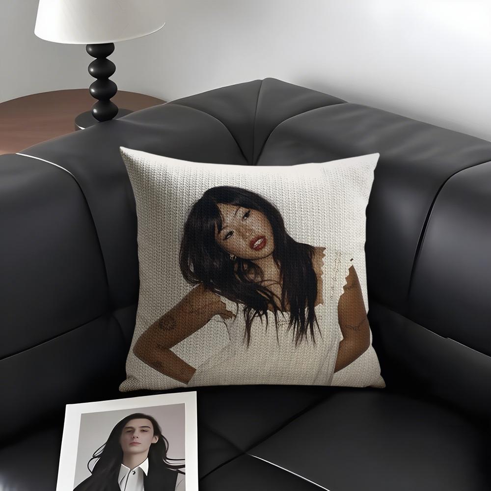BBeabadoobee Singer Cushion Cover Natural Linen Organic Fabric DoubleSided Printing Sofa Home Decor Gift Pillow Case 30x30cm
BBeabadoobee Singer Cushion Cover Natural Linen Organic Fabric DoubleSided Printing Sofa Home Decor Gift Pillow Case 30x30cm
