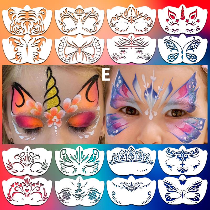 16Pcs Hollowed Painting Templates for Kids DIY Drawing Graffiti, Adult Holiday Party Makeup, Face Body Painting Templates Set
16Pcs Hollowed Painting Templates for Kids DIY Drawing Graffiti, Adult Holiday Party Makeup, Face Body Painting Templates Set