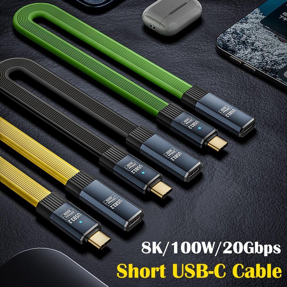 20Gbps USB 3.2 Type-C Cable PD 100W USB-C Data Line Universal Fast Charging Cord Laptop 20cm чорний
20Gbps USB 3.2 Type-C Cable PD 100W USB-C Data Line Universal Fast Charging Cord Laptop 20cm чорний