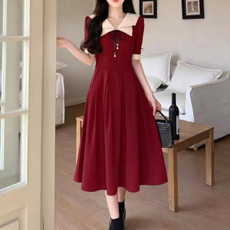 Summer Double Naval Collar Academy Style Short Sleeve Long Dress Children Large Size Dress 4XL
Summer Double Naval Collar Academy Style Short Sleeve Long Dress Children Large Size Dress 4XL