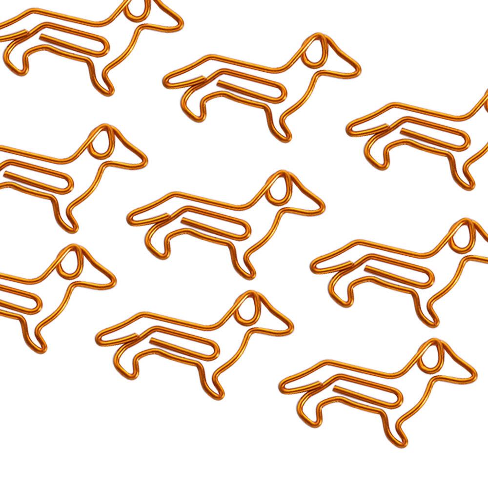 Shape Customization Special-shaped Golden Dachshund Paper Clips Gold Paper Clip Bookmark Clip
Shape Customization Special-shaped Golden Dachshund Paper Clips Gold Paper Clip Bookmark Clip