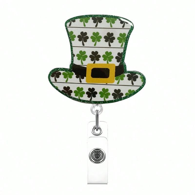 St.Patrick Holiday Badge Reel, Clover, Green Hats Retractable Badge Holder Clip with Swivel Alligator Clip for Nurses Doctors and Office Workers Hats With Clover
St.Patrick Holiday Badge Reel, Clover, Green Hats Retractable Badge Holder Clip with Swivel Alligator Clip for Nurses Doctors and Office Workers Hats With Clover