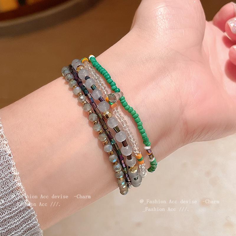 Elegant Chinese Multilayer Crystal Rice Bead Bracelet - Ethnic Style, Versatile Jewelry for Women
Elegant Chinese Multilayer Crystal Rice Bead Bracelet - Ethnic Style, Versatile Jewelry for Women