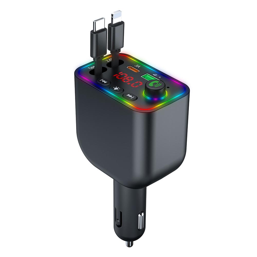 Y4 Car Charger Super Fast Charging Bluetooth-Compatible MP3 Player with Retractable Type C+iP Cable A
Y4 Car Charger Super Fast Charging Bluetooth-Compatible MP3 Player with Retractable Type C+iP Cable A