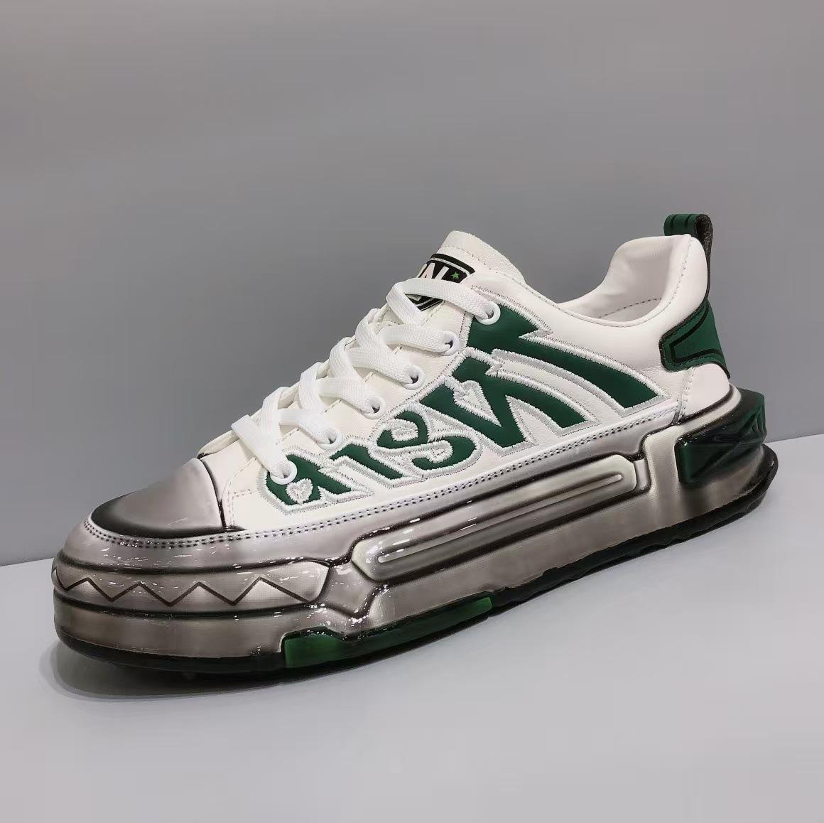 Лето 2025 Мужские кроссовки из коровьей кожи на толстой подошве - Спортивная обувь в европейском стиле Size 43 белый
Лето 2025 Мужские кроссовки из коровьей кожи на толстой подошве - Спортивная обувь в европейском стиле Size 43 белый