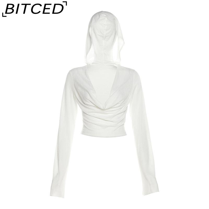 BITCED Spring Women s Solid-Color Slim-Fit Crop Top Fashion V-Neck Hooded Long-Sleeve Sun Protection Shirt L белый
BITCED Spring Women s Solid-Color Slim-Fit Crop Top Fashion V-Neck Hooded Long-Sleeve Sun Protection Shirt L белый