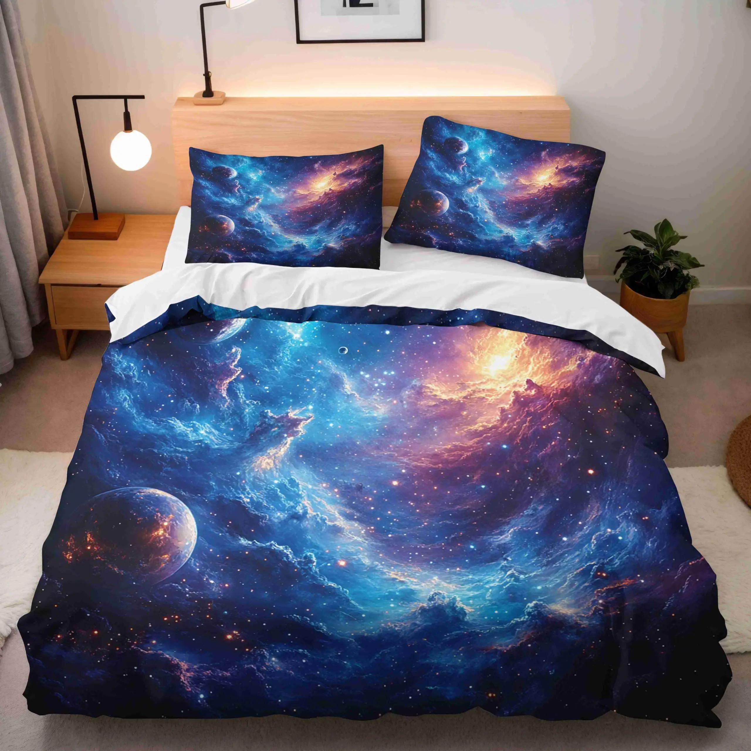 Science Fiction Bedding Duvet Cover Twin Size Starry 3D Printed Soft Microfiber Bed Set for Kids Teens Adults AU Double(180x210cm)
Science Fiction Bedding Duvet Cover Twin Size Starry 3D Printed Soft Microfiber Bed Set for Kids Teens Adults AU Double(180x210cm)